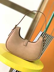YSL Le Fermoir Hobo Beige Bag Shiny Leather 24.5×18×7cm - 5