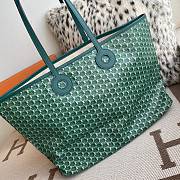 Moynat Canvas Logo Green Tote Bag 45x27x13.5cm - 5