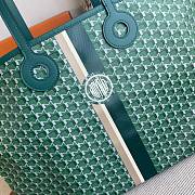 Moynat Canvas Logo Green Tote Bag 45x27x13.5cm - 4