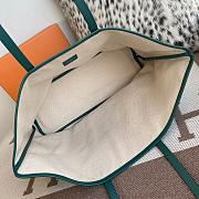 Moynat Canvas Logo Green Tote Bag 45x27x13.5cm - 3