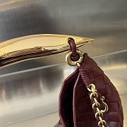 Bottega Veneta Sardine Top Handle Bag Wine 33x20x4cm - 6