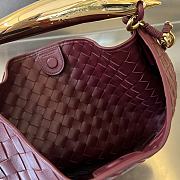 Bottega Veneta Sardine Top Handle Bag Wine 33x20x4cm - 3