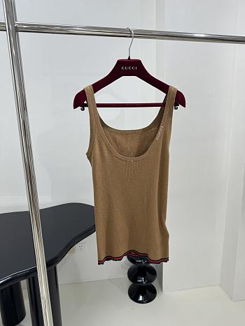 Gucci Fine Rib Cashmere Tank Top 