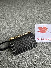 Chanel Small Leboy Bag Black Caviar Gold 20cm - 6