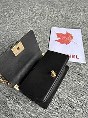 Chanel Small Leboy Bag Black Caviar Gold 20cm - 5