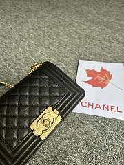 Chanel Small Leboy Bag Black Caviar Gold 20cm - 4