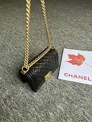 Chanel Small Leboy Bag Black Caviar Gold 20cm - 2