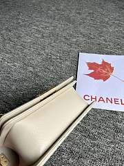 Chanel Small Leboy Bag White Caviar Gold 20cm - 2