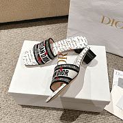 Dior Dioramour Dway Heeled Slide Black White 3.5cm - 2