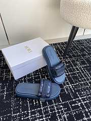 Dior Dioriviera Dio(r)evolution Slide Leather-Effect Blue - 3