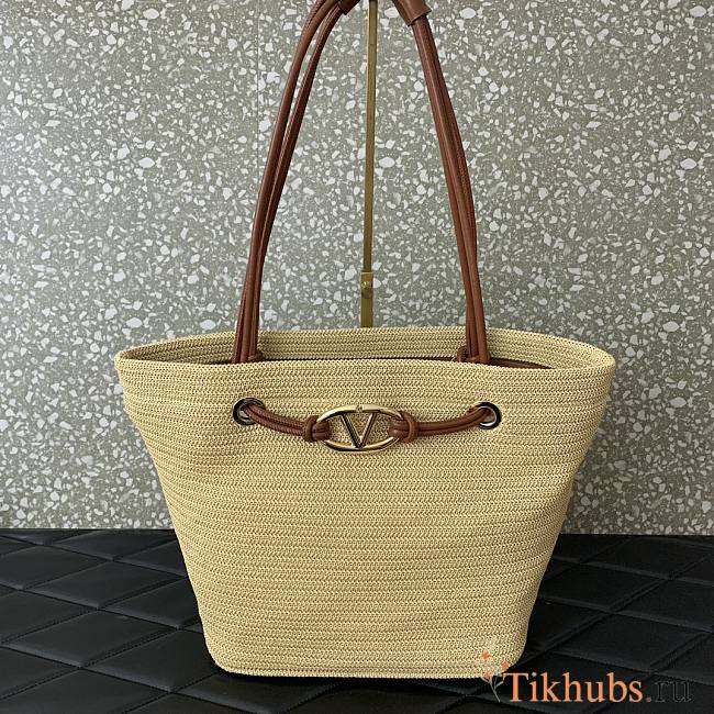 Valentino Garavani Escape Large Raffia Shopping Bag 36x27x16cm - 1