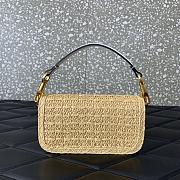 Valentino Garavani Small Locò Raffia Shoulder Bag White 20x11x5cm - 5