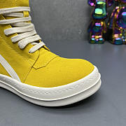 Rick Owens Geobasket High Top Sneakers Yellow - 5