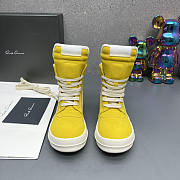 Rick Owens Geobasket High Top Sneakers Yellow - 3