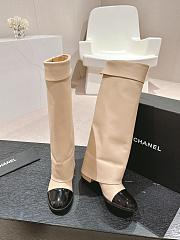 Chanel Beige Long Boots - 5