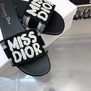 Dior Dway Slide Black White Cotton - 3