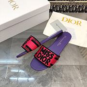 Dior Dway Slide Fuchsia Black Cotton - 4