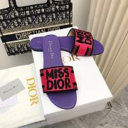 Dior Dway Slide Fuchsia Black Cotton - 3