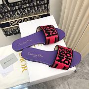 Dior Dway Slide Fuchsia Black Cotton - 2