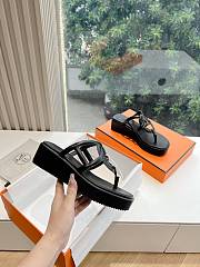 Hermes Gipsy Sandal Nappa Leather Black - 4