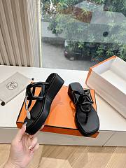 Hermes Gipsy Sandal Nappa Leather Black - 2