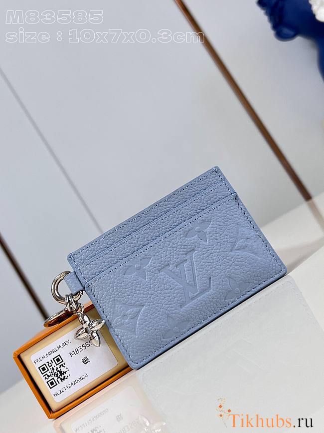 Louis Vuitton LV Card Holder Blue 10.2x7.3x0.3cm - 1