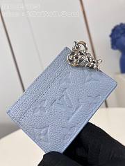 Louis Vuitton LV Card Holder Blue 10.2x7.3x0.3cm - 2