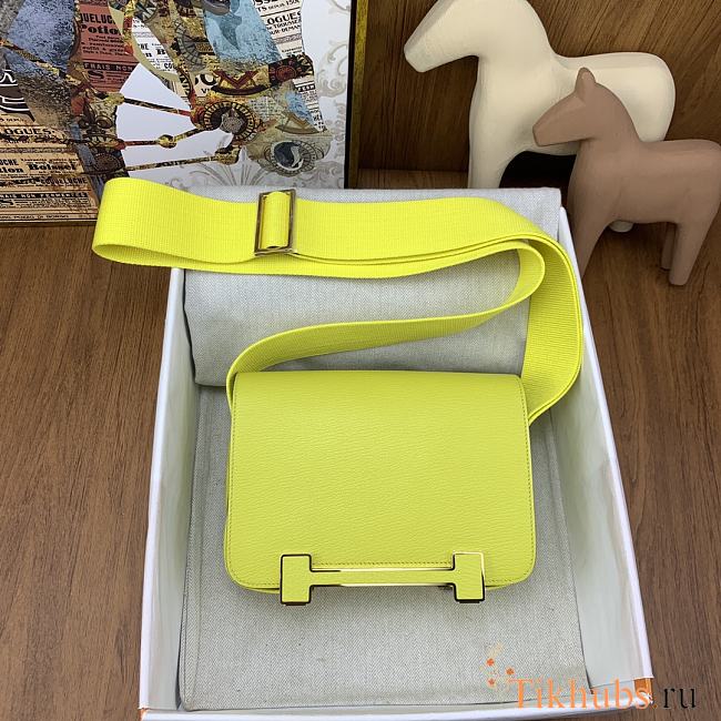 Hermes Geta Yellow Chevre 20cm - 1