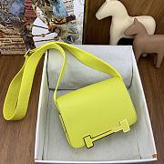 Hermes Geta Yellow Chevre 20cm - 4