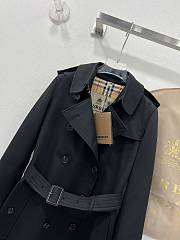 Burberry Long Coat Black Trench - 4