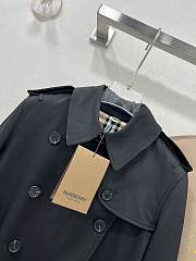 Burberry Long Coat Black Trench - 2