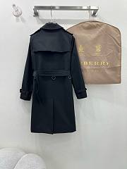 Burberry Long Coat Black Trench - 3