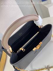 Louis Vuitton LV Capucines MM Black Cream Gray 31 x 20 x 11 cm - 3