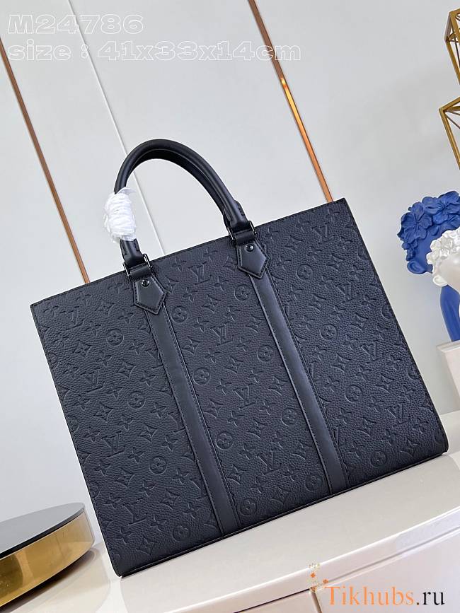 Louis Vuitton LV Sac Plat 24H Black 41 x 33 x 14 cm - 1