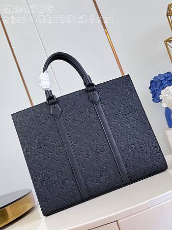 Louis Vuitton LV Sac Plat 24H Black 41 x 33 x 14 cm