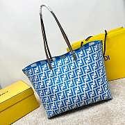 Fendi Large Roll Reversible Shopper Light Blue 35x32x19.5cm - 6