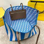 Fendi Large Roll Reversible Shopper Light Blue 35x32x19.5cm - 5