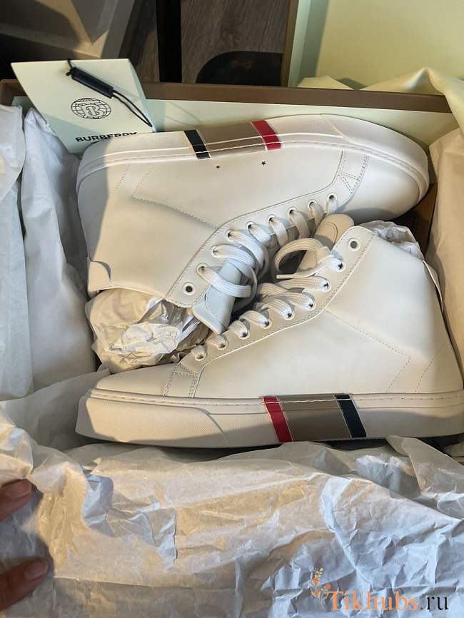 Burberry High Top White Sneaker - 1