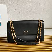 Prada Soft Black Leather Shoulder Bag 35x18x10.5cm - 1