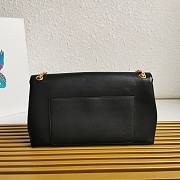 Prada Soft Black Leather Shoulder Bag 35x18x10.5cm - 4