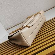 Prada Soft Beige Leather Shoulder Bag 35x18x10.5cm - 5