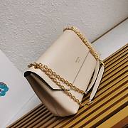 Prada Soft Beige Leather Shoulder Bag 35x18x10.5cm - 4