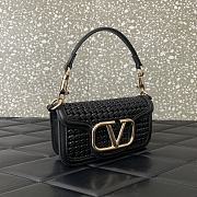 Valentino Alltime Foldover Top Shoulder Bag Black 19x10.5x5cm - 4