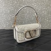 Valentino Alltime Foldover Top Shoulder Bag White 19x10.5x5cm - 5