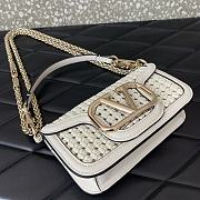 Valentino Alltime Foldover Top Shoulder Bag White 19x10.5x5cm - 3