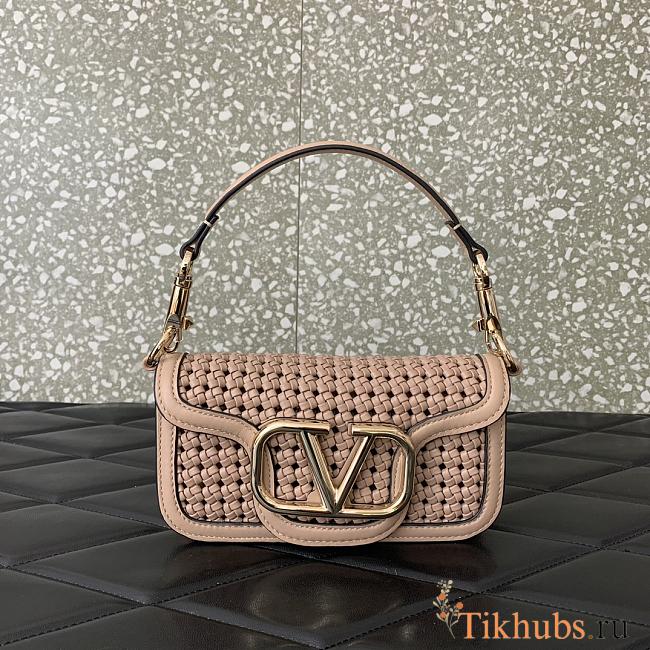 Valentino Alltime Foldover Top Shoulder Bag Pink 19x10.5x5cm - 1