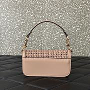 Valentino Alltime Foldover Top Shoulder Bag Pink 19x10.5x5cm - 3