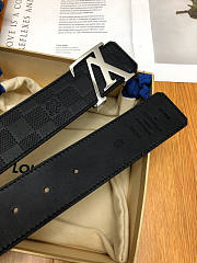 Louis Vuitton LV Damier Black Silver belt 4cm - 2