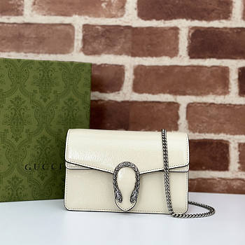 Gucci Dionysus Super Mini Bag White 17.5x11x6.5cm