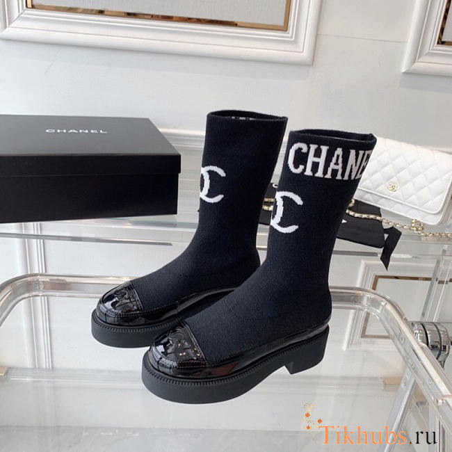 Chanel Short Boots Black - 1